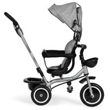Tricikl-kolica 2-u-1, rotirajuće sjedalo, sklopivi baldahin, siva boja, ECOTOYS