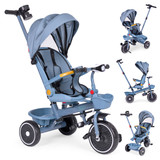 Tricikl-kolica 2-u-1 sa rotirajućim sjedalom, sklopivim baldahinom, plava, ECOTOYS