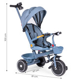Tricikl-kolica 2-u-1 sa rotirajućim sjedalom, sklopivim baldahinom, plava, ECOTOYS