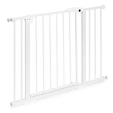Sigurnosna ograda za stepenice i vrata, 74-105 cm, čelik, bijela, ECOTOYS