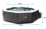 Naduvni oktagonalni spa bazen sa hidromasažom za 6 osoba 218x71 cm INTEX 28462