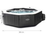 Naduvana oktagonalna topla kada sa hidromasažom za 4 osobe 180x71 cm + Premium pribor INTEX 28458