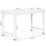 Radni stol školski stol 120x60 cm bijeli ModernHome