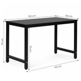 Računarski stol školski stol 120x60 cm crni ModernHome