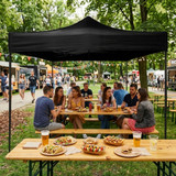 Automatski vrtni paviljon pop-up šator 3x3 m, crni, MultiGarden