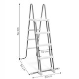 Bazenska ljestva 91-107 cm INTEX 28075 sa antikliznim stepenicama
