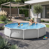 Bazen INTEX Garden Frame okrugli 305x76 cm, sivi
