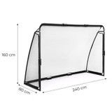 Fudbalski gol s mrežom 240 × 160 × 80 cm – MOVEPRO