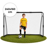 Fudbalski gol s mrežom 240 × 160 × 80 cm – MOVEPRO