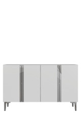 Konzola Anka 120 - Bijela, Srebrna