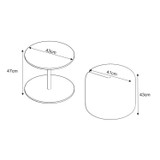Bočni stolić Vexana - crni