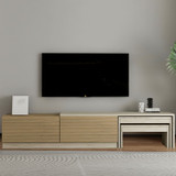 TV stalak - travertin, topli hrast
