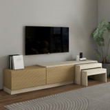 TV stalak - travertin, topli hrast