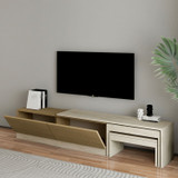 TV stalak - travertin, topli hrast