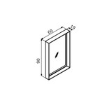 Dekorativno drveno ogledalo za rukotvorine 60 x 90 v2 - 504