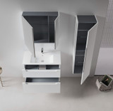 Kupaonski ormarić s umivaonikom i ogledalom (2 komada) Messina 85 v2 - 416
