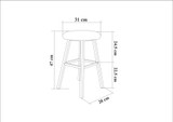 Set stolica (2 komada) Tivo - krem, bijela