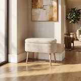 Pouffe Mini Oslo lan - krem