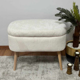 Pouffe Mini Oslo lan - krem