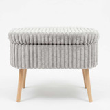 Mini puf Oslo lan - sivi