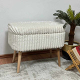 Pouffe Mini Oslo lan - Toscano krema