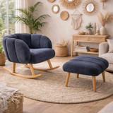 Set fotelja i pufa (2 komada) Lotus - antracit