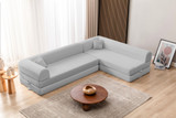 Kutna sofa na razvlačenje Legom Eco - Svijetlosiva