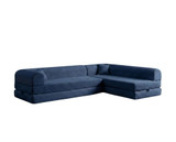 Kutna sofa na razvlačenje Legom Eco - tamnoplava
