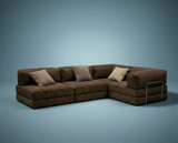 Kutna sofa na razvlačenje Kanyon - smeđa