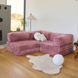 Kutna sofa na razvlačenje Kanyon - roza