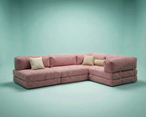 Kutna sofa na razvlačenje Kanyon - roza