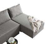 Kutna sofa na razvlačenje Poly M - Siva