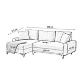 Kutna sofa Flavia - Zelena