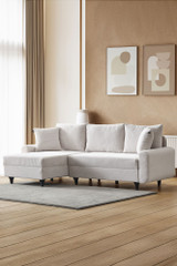 Kutna sofa Flavia - Prljavobijela