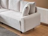 Kutna sofa Flavia - Prljavobijela