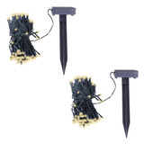 LED solarne lampice 2 kom tople bijele