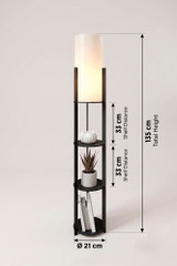 Podna lampa Radiante - crna