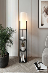 Podna lampa Radiante - crna