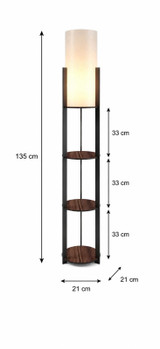 Podna lampa Radiante - orah