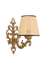Zidna lampa Claire Coral - prirodna, zlatna