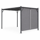 Vrtna pergola 3 × 4 m s podesivim krovom – siva MultiGarden