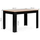 Pravougaoni trpezarijski stol za 4 osobe 120 × 80 cm ModernHome – sonoma hrast