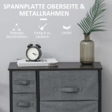 Komoda sa 7 sklopivih ladica od tkanine tamnosiva