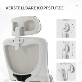 Ergonomska uredska stolica s podesivim naslonom za glavu