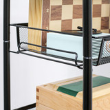 Kolica na točkićima s 4 viseće korpe 45 × 26,5 × 84 cm, crna
