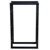 Stalak za ogrjevno drvo od čelika 60 × 25 × 100 cm, crni