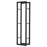 Stalak za drva za kamin od čelika 40 × 25 × 150 cm, crni