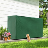 Stalak za ogrjevno drvo 0,6 m³ s ceradom 200 × 36 × 99 cm, crno-zeleni