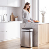 Kanta za smeće sa senzorom 48 L, inox, srebrna