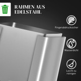 Kanta za otpad s pedalom i 2 pretinca od 20 l, srebrna